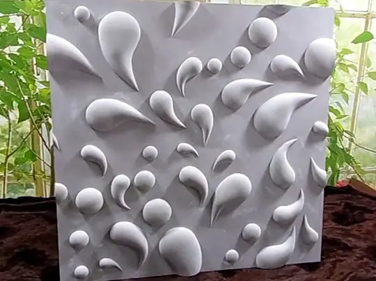 Drop-patterned embossed wall panel